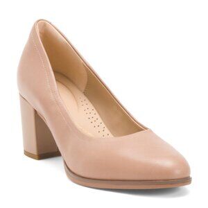 CLARKS Leather Freva55 Comfort Court Pumps